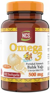 Ncs Omega 3 Balık Yağı 500 mg 102 Softgel Portakal Aromalı 4-10 Yaş Kullanabilir - 1