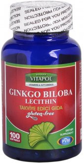 Vitapol Ginkgo Biloba Lecithine &quotGluten Free&quot 100 Softgels - 1