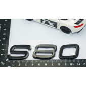 DK Tuning S80 Siyah ABS 3M 3D Bagaj Yazı Logo Volvo İle Uyumlu - 4