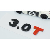 DK Tuning 3.0T Bagaj Siyah Kırmızı Yazı Logo Volkswagen İle Uyumlu - 3