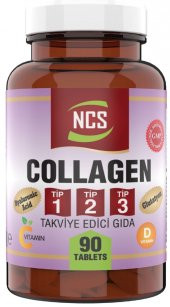 Ncs Hidrolize Collagen (kolajen) Type (tip) 1-2-3 Hyaluronic Acid Vitamin C Glutatyon 90 Tablet - 1