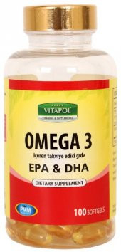 Vitapol Omega 3 Balık Yağı 100 Softgel Skt 01.2024 Kargo Bizden thumbnail 1