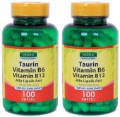 Vitapol Taurin 500 Mg Vitamin B6 Vitamin B12 100 Kapsül Skt Haziran 2024 2 Adet - 1