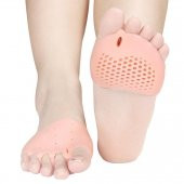 2 Li Silikon Ayak 5 Parmak Koruyucu Makaralı Parmak Ayıran Gömlek Hava Alan Bunyon Halluks Valgus - 1