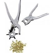 Kemer Delme Ve Perçin Pensesi Ikli Set Deri Plastik Delici 50 Adet Kapsüllü - 2