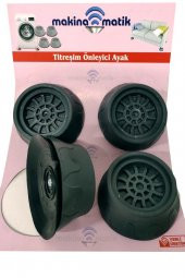 Çamaşır Makinesi Titreşim Önleyici Kaydırmaz Kaucuk Vantuzlu Vakum Lu Stoper Set 4 ADET - 2