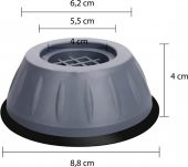 Çamaşır Makinesi Altlığı Titreşim Önleyici Kaydırmaz Vantuzlu 4 Adet Bulaşık Çamaşır Makinası Ayak - 7