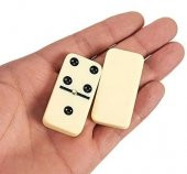 Domino Oyun Seti Seramik Kemik Domino Taşı Seti Çantalı 5 X 2,5 X 1 Cm - 2