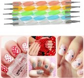 20 Parça Nail Art Tırnak Süsleme Desen Fırçası ve Dot Kalem Seti Beyaz Renk Karışık Set - 3