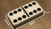 Domino Oyun Seti Seramik Kemik Domino Taşı Seti Çantalı 5 X 2,5 X 1 Cm - 3