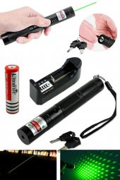Yeşil Lazer Turbo Işın Şarjlı Yeşil Şarjlı Lazer İşaret Lazeri Pointer İşaretleme Lazer Kalem Lazer - 1