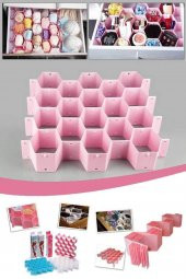 Çekmece İçi Petek Organizer ( 18 Bölmeli ) Ayarlanabilir Organizer Çekmece Düzenleyici - 1