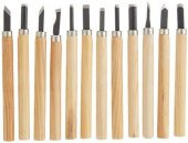 12 Parça Ahşap Oyma Hobi Heykel Set Ağaç Oyma Set Kalem Set Hobi Oyma Bıçakları - 4
