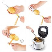 Spiral Patates Dilimleyici Çubukta Patates Cips Yapma Aparatı 4 Çubuklu - 4