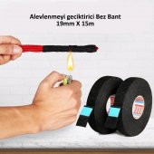Bez Bant Tüylü Yanmaz Bant Kumaş Kablo Sarma Bantı 15 M 19 mm 1 ADET - 5