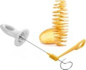 Spiral Patates Dilimleyici Çubukta Patates Cips Yapma Aparatı 4 Çubuklu - 7