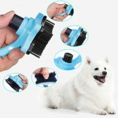 Otomatik Temizlenen Tuşlu Evcil Hayvan Fırçası Kedi Köpek Tarağı Kedi Tarağı Kedi Köpek Tüy TAlıcı - 6
