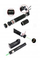 Yeşil Lazer Turbo Işın Şarjlı Yeşil Şarjlı Lazer İşaret Lazeri Pointer İşaretleme Lazer Kalem Lazer - 4