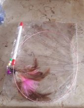 Kedi Oyuncağı Kedi Oyun Oltası Çelik 90 Cm Tüylü Kedi Oyuncağı Çelik Telli Kedi Oyun Tüyleri - 6