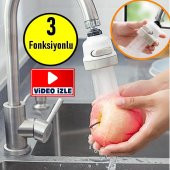 Tasarruflu 3 Fonksiyonlu Musluk Başlığı Musluk Başlığı 3 Fonksiyonlu Kolay Yıkama Aparatı Su Tasarru - 2