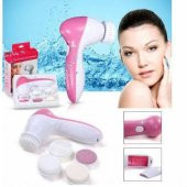 Pilli Yüz Cilt Temizleme Cihazı Siyah Nokta Peeling Fırça Seti Vücut Yüz Bakımı Masaj Aleti 5 in 1 - 3