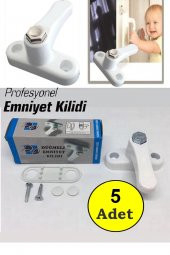 5 Adet Çelik Pvc Kapı Pencere Emniyet Kilidi Pimapen Düğmeli Kilit Bebek Çocuk Güvenlik Kilit - 2