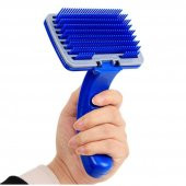 Kedi Köpek Tarağı Bakım Fırçası Seti Tüy Toplama Alıcı Toparlayıcı Tarak Evcil Hayvan Tarağı -k1mavi - 5