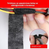 Bez Bant Tüylü Yanmaz Bant Kumaş Kablo Sarma Bantı 15 M 19 mm 1 ADET - 3