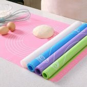 Silikon Hamur Açma Matı- Hamur Kesme Matı BÜYÜK BOY 50X40 cm  Silikon Ölçülü Çok Amaçlı Hamur Matı - 5