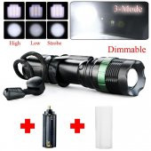 2 BATARYA LI Şarjlı Led El Feneri Led 800 Lumens Kamp Feneri Gece Yürüyüş Feneri Kutulu Paket Km-81 - 5