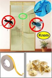 Mıknatıslı Kapı Sinekliği Sineklik Mıklatıslı Kapı Tülü Sineklik Perde 90*210 5 mt Çift Taraflı Bant - 1