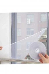 Kesilebilir Pencere Sinekliği Cırt Bantlı Yapışkanlı 125cm X 150cm Pencere tülü - 6