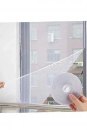 Pencere Sinekliği Kesilebilir Cırt Bantlı Yapışkanlı 130cm X 150cm Çıkarılabilir Tül Sineklik - 4