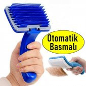 KEDİ KÖPEK TARAĞI BAKIM FIRÇASI SETİ TÜY TOPLAMA ALICI TOPARLAYICI TARAK EVCİL HAYVAN TARAĞI -K1MAVİ - 1