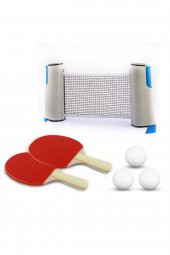 Açılır Kapanır Ayarlı Masa Tenisi File 2 Raket 3 Top Set Masa Tenis File Seti - 2