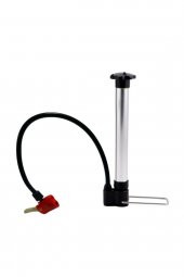 Metal Gövdeli Bisiklet Lastik Teker Şişirme Hava Pompası + 5 Li İğne Dönüştürücü Set - 6