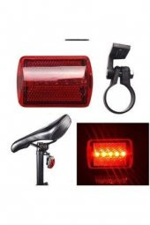 5 Ledli Bisiklet Arka Stop İkaz Lambası 7 MODLU Su Geçirmez Bisiklet Stop Lambası AÇIKLAMADA GİF BAK - 1