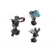 360 Derece Dönebilen Mandallı Bisiklet Telefon Kıskaç Tutacağı Telefon Tutucu - 4