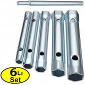 6 Parça Kovan Tipi Lokma Anahtarı 8 - 17 mm Arası Anahtar Set Lokma Seti Kovan Lokma Anahtar - 1
