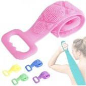 60 Cm Silikon Sırt Kesesi, Banyo Duş Lifi, Sırt Keseleme Fırçası, Lif, Silikon Lif, Banyo Kesesi - 2