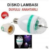 Renkli Disko Ampulü Lambası E27 Duy Led Ampul Dönen Disco Topu Lamba Işık Ampül Hareketli - 2