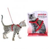 Kedi Tasması Göğüs Tasma Belden Bağlama Yavru Köpek Gezdirme Boyun Bel Desenli Ayarlanabilir thumbnail 2