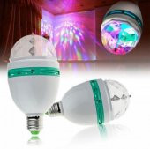 Renkli Disko Ampulü Lambası E27 Duy Led Ampul Dönen Disco Topu Lamba Işık Ampül Hareketli - 6