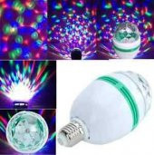Renkli Disko Ampulü Lambası E27 Duy Led Ampul Dönen Disco Topu Lamba Işık Ampül Hareketli - 7