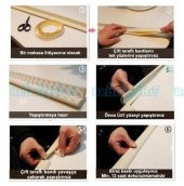 2 Metre Sarmal Krem Masa Kenar Koruyucu 1 Adet Şerit Masa Köşe Aparatı Bebek Cam Ahşap Kenar Koruma - 6