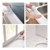3.2 M BANYO KÜVET MUTFAK LAVABO BEYAZ SU SIZDIRMAZ BANT SU GEÇİRMEZ KENAR BANDI SIZDIRMAZLIK TAMİR 1 - 5