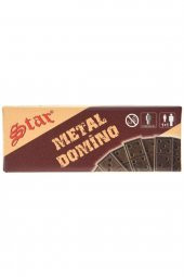 Star Domino Zamak Büyük Boy Domino Oyun Seti Metal Domino Taşı Seti Metal 1. Kalite Metal Domino - 3