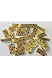 Star Domino Zamak Büyük Boy Domino Oyun Seti Metal Domino Taşı Seti Metal 1. Kalite Metal Domino - 5