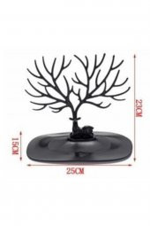Geyik Tasarımlı Siyah Takı Standı Yüzük Küpe Kolye Askılığı Mücevher Organizer Askı - 2