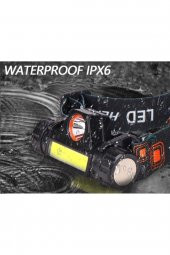 1200 Cob Led Şarjlı Çalışma Lambası Kafa Feneri Kafa Lambası - 3